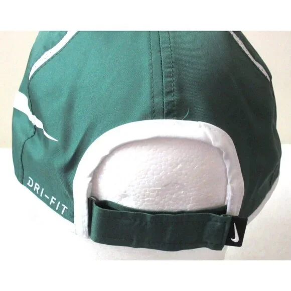 Nike Dri-Fit Men's Michigan State University Spartans Hat Cap Green White NWT - Picture 3 of 3